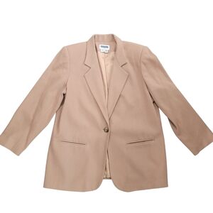 Vintage Sage Harbor Prophecy Women Blazer 100% Wool In Camel Sz 28 W